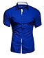 cheap Men&#039;s Shirts-Men&#039;s Daily Basic Plus Size Shirt - Solid Colored Red / Short Sleeve