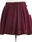 billiga Underdelar i plusstorlekar-Women&#039;s Basic Mini Swing Skirts Solid Colored Pleated