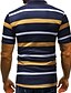 preiswerte חולצות פולו לגברים-Men&#039;s golf shirts Golf Shirt Tennis Shirt Striped Regular Fit Tops Shirt Collar Green Yellow