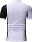 cheap Men&#039;s Polos-Men&#039;s Polo - Color Block Shirt Collar White