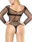 cheap Sexy Lingerie-Women&#039;s Mesh Suits Nightwear Solid Colored / Floral / Jacquard Black One-Size