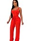 cheap Women&#039;s Jumpsuits &amp; Rompers-Women&#039;s Blue Red Fuchsia Wide Leg Jumpsuit, Solid Colored L XL XXL