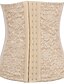 cheap Waist Trainer-Women&#039;s Hook &amp; Eye Underbust Corset - Solid Colored / Sexy / Flower, Lace / Classic / Stylish Red Black Beige XS S M