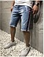 cheap Men&#039;s Pants-Men&#039;s Active Basic Shorts Pants - Plaid / Checkered Hole Patchwork Light Blue S / M / L