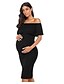 cheap Maternity Dresses-Women&#039;s Knee-length Maternity Blushing Pink Red Dress Basic Sheath Solid Colored S M