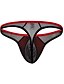 cheap Men&#039;s Exotic Underwear-Men&#039;s Normal G-string Underwear - Mesh 1 Piece Low Waist White Black Red S M L