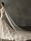 cheap Wedding Veils-One-tier Elegant &amp; Luxurious Wedding Veil Chapel Veils / Cathedral Veils with Sparkling Glitter Tulle / Mantilla