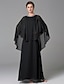 Χαμηλού Κόστους Φορέματα για τη Μητέρα της Νύφης-Φόρεμα σε γραμμή της μητέρας της νύφης νυφικό καλεσμένο κομψό φόρεμα κάπα συν μέγεθος κόσμημα στο πάτωμα σιφόν αμάνικο με χάντρες 2024