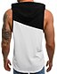 cheap Men&#039;s Tees &amp; Tank Tops-Men&#039;s EU / US Size Cotton Tank Top - Color Block Patchwork Shirt Collar White