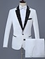 cheap Men&#039;s Trench Coat-Men&#039;s Notch lapel collar Suits Solid Colored Plus Size White M / L / XL / Slim