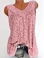 Недорогие Женские майки-Women&#039;s Plus Size Blouse Shirt Floral Pattern Flower Print V Neck Tops Blushing Pink Black Green