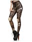 abordables Pantalones de mujer-Mujer Deportivo Pantalones de Deporte Pantalones - Patrón / de impresión en 3D Estampado Marrón S M L