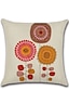 cheap Home &amp; Garden-1 pcs Pillow Cover Faux Linen, Casual Floral Geometric Modern Square Traditional Classic
