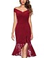 cheap Party Dresses-Mermaid / Trumpet Special Occasion Dresses Elegant Dress Homecoming Ankle Length Sleeveless Off Shoulder Lace with Split Front 2023