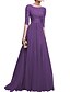 cheap Party Dresses-Women&#039;s Sheath Dress Dusty Rose Lace 3/4 Length Sleeve Solid Colored Lace Patchwork Boho Lace Belt Not Included Slim Wine White Black Purple Blushing Pink Navy Blue Gray S M L XL XXL / Maxi