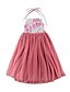 cheap Dresses-Girls&#039; Sleeveless Geometric Color Block 3D Printed Graphic Dresses Cute Sweet Dress Dusty Rose Kids Toddler Lace up Print