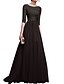 cheap Party Dresses-Women&#039;s Sheath Dress Dusty Rose Lace 3/4 Length Sleeve Solid Colored Lace Patchwork Boho Lace Belt Not Included Slim Wine White Black Purple Blushing Pink Navy Blue Gray S M L XL XXL / Maxi