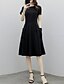 cheap Casual Dresses-Women&#039;s Sheath Dress Short Sleeve Solid Colored Basic Belt Not Included Slim Black M L XL XXL 3XL