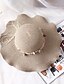 cheap Women&#039;s Hats-Women&#039;s Active Basic Cute Straw Straw Hat Sun Hat-Solid Colored Floral All Seasons Beige Khaki