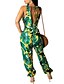 cheap Women&#039;s Jumpsuits &amp; Rompers-Women&#039;s Green Jumpsuit Floral Floral / Wide Leg