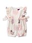 cheap Baby Girls&#039; One-Piece-Baby Girls&#039; Active Basic Cotton Print Animal Pattern Printing Bow Sleeveless Romper Beige / Toddler