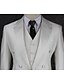 cheap Suits-milk white Solid Colored / Striped Standard Fit Cotton / Polyester Suit - Peak Single Breasted More-Button / Suits