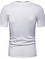 abordables Camisetas y camisas de tirantes de hombre-Hombre Camiseta, Escote en Pico Un Color Blanco