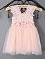 cheap Dresses-Kids Girls&#039; Basic Solid Colored Mesh Sleeveless Midi Dress Blushing Pink