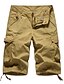 cheap Cargo Shorts-Men&#039;s Basic Tactical Cargo Pants Solid Colored Knee Length Army Green Gray Khaki Light gray Navy Blue