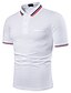 preiswerte Polo-Shirts für Herren-Herren Polo Solide Patchwork Oberteile Weiß Rote Marineblau