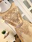 tanie Платья для выпускного-A-Line Elegant Vintage Inspired Formal Evening Dress Jewel Neck Sleeveless Floor Length Tulle Sequined with Sash / Ribbon Sequin 2020
