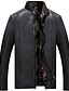 cheap Men&#039;s Jackets &amp; Coats-Men&#039;s Daily Basic Spring &amp;  Fall Regular Leather Jacket, Solid Colored Stand Long Sleeve PU Brown / Black XXL / XXXL / XXXXL