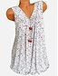 Недорогие Женские майки-Women&#039;s Plus Size Blouse Shirt Floral Pattern Flower Print V Neck Tops Blushing Pink Black Green