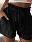 olcso Plusz méretű nadrágok-Női Alap Rövidnadrágok Nadrág - Egyszínű Fekete Khakizöld Bézs S / M / L