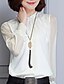 Χαμηλού Κόστους Γυναικείες Μπλούζες &amp; Πουκάμισα-Γυναικεία Μπλούζα Μονόχρωμο Λεπτό Λευκό XL
