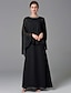 Χαμηλού Κόστους Φορέματα για τη Μητέρα της Νύφης-Φόρεμα σε γραμμή της μητέρας της νύφης νυφικό καλεσμένο κομψό φόρεμα κάπα συν μέγεθος κόσμημα στο πάτωμα σιφόν αμάνικο με χάντρες 2024