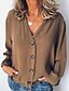 cheap Sweaters &amp; Cardigans-Women&#039;s Blouse - Solid Colored Fashion / Button V Neck Black / Spring / Summer / Fall / Winter