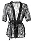 cheap Pajamas &amp; Loungewear-Women&#039;s Lace Super Sexy Robes / Suits Nightwear Solid Colored White Black XL XXL XXXL