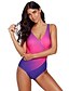 abordables Maillots de Bain Sportifs-Femme Maillot de bain Mosaïque Rembourré Le Maillot de corps Maillots de Bain Bleu Violet Ultra léger (UL) Diminue Irritation Confortable Sans Manches - Natation Sports aquatiques Eté / Nylon