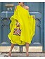 voordelige Casual jurken-Women&#039;s Swing Dress White Blue Yellow Short Sleeve Round Neck S M L XL XXL