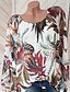 cheap Women&#039;s Blouses &amp; Shirts-Women&#039;s Blouse Floral Ruffle Floral Style Fashion Slim Tops Off Shoulder White Green