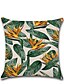 cheap Home &amp; Garden-Pillow Cover 1PC Faux Linen Soft Floral&amp;Plants Square Throw Cushion Case Pillowcase for Sofa Bedroom Superior Quality Machine Washable Outdoor Cushion for Sofa Couch Bed Chair Green