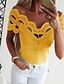 cheap Women&#039;s Blouses &amp; Shirts-Women&#039;s T shirt Solid Colored Off Shoulder Lace Fashion Off Shoulder Basic Tops White Black Blue