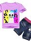 cheap Sets-Kids Boys&#039; Active Cartoon Short Sleeve Clothing Set Purple