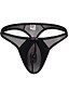 cheap Men&#039;s Exotic Underwear-Men&#039;s Normal G-string Underwear - Mesh 1 Piece Low Waist White Black Red S M L