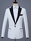 cheap Men&#039;s Trench Coat-Men&#039;s Notch lapel collar Suits Solid Colored Plus Size White M / L / XL / Slim