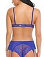 cheap Sexy Lingerie-Women&#039;s Wireless Padless 3/4 Cup Bra &amp; Panty Set Solid Colored Super Sexy Wine Black Blue / Deep V