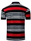 cheap Men&#039;s Polos-Men&#039;s Slim Polo - Striped Shirt Collar Red