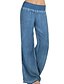 cheap Women&#039;s Pants-Women&#039;s Basic Plus Size Wide Leg Pants - Solid Colored Black Blue S / M / L