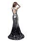 cheap Evening Dresses-Mermaid / Trumpet Sparkle &amp; Shine Formal Evening Dress Halter Neck Sleeveless Sweep / Brush Train Sequined with Sequin 2020